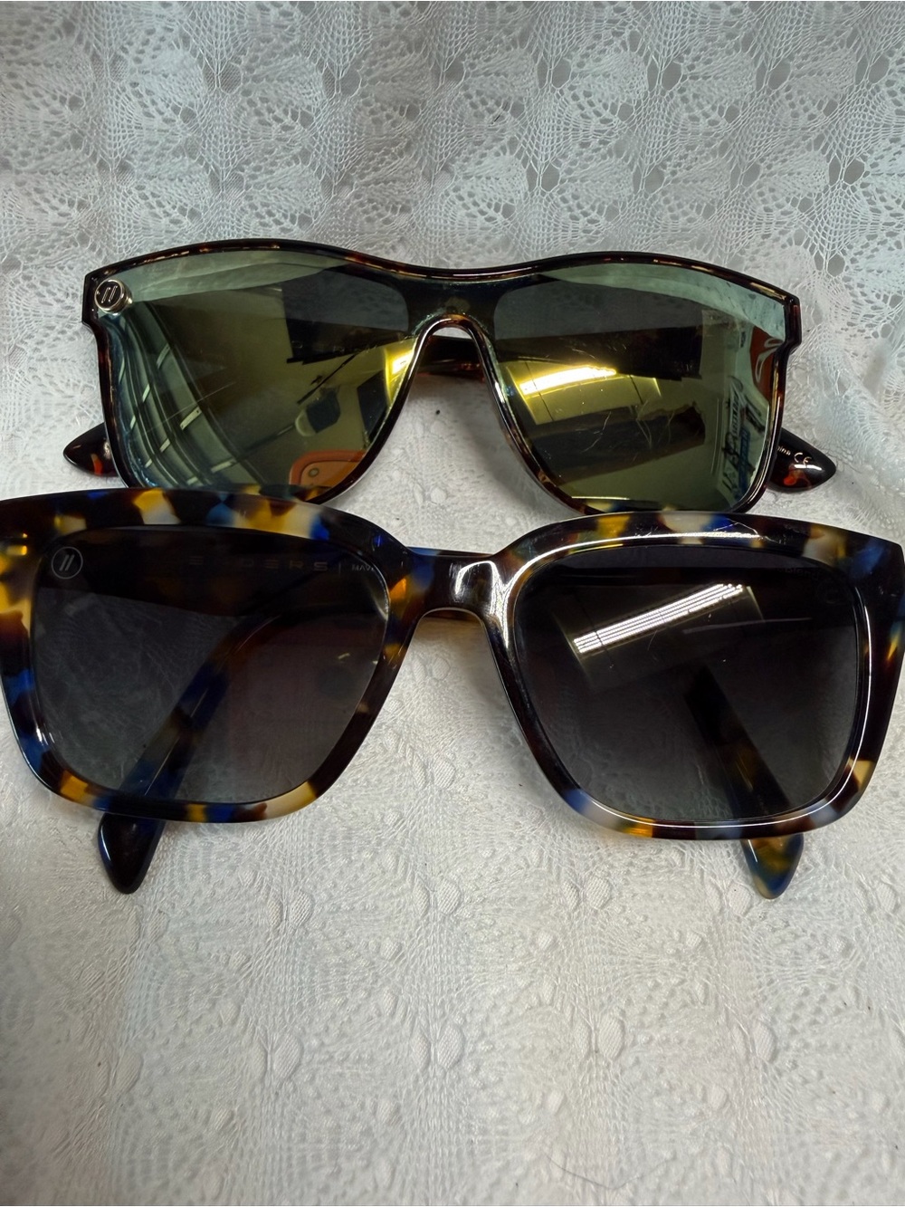 Blenders Tortoiseshell Square Sunglasses - Brown Pattern Frame 2 pairs